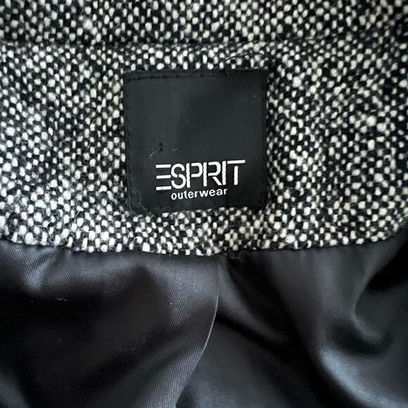 ESPRIT Outerwear Coat Wool Tweed Pattern Gary - Picture 2 of 8